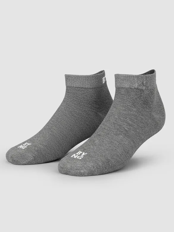 Grey Solid Unisex Socks