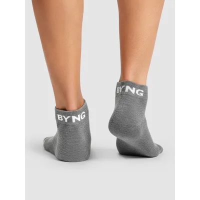 Grey Solid Unisex Socks