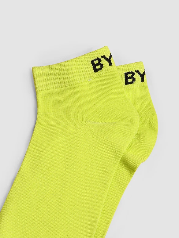 Lime Green Solid Unisex Socks
