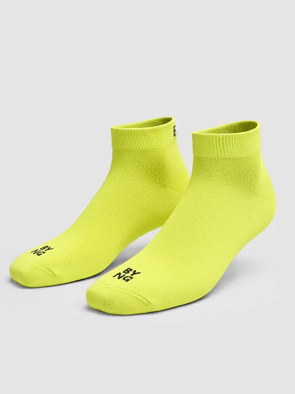 Lime Green Solid Unisex Socks