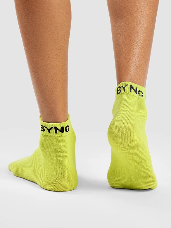 Lime Green Solid Unisex Socks