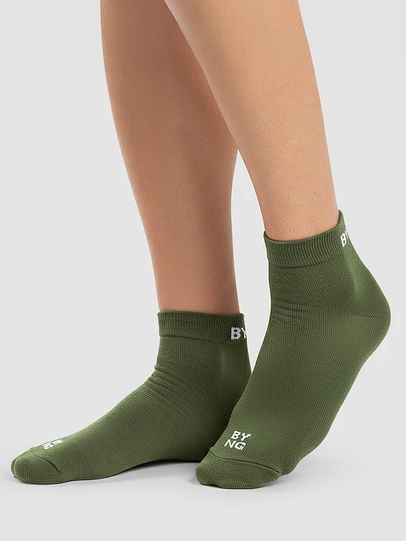 Olive Solid Unisex Socks
