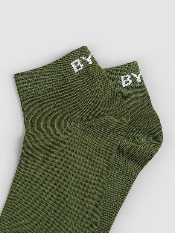 Olive Solid Unisex Socks