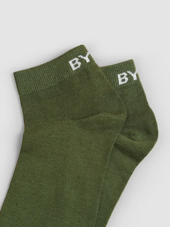 Olive Solid Unisex Socks