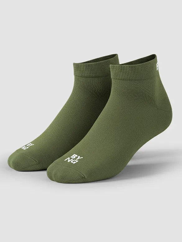Olive Solid Unisex Socks