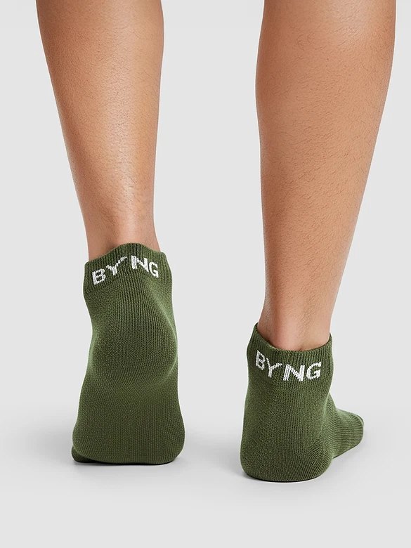 Olive Solid Unisex Socks