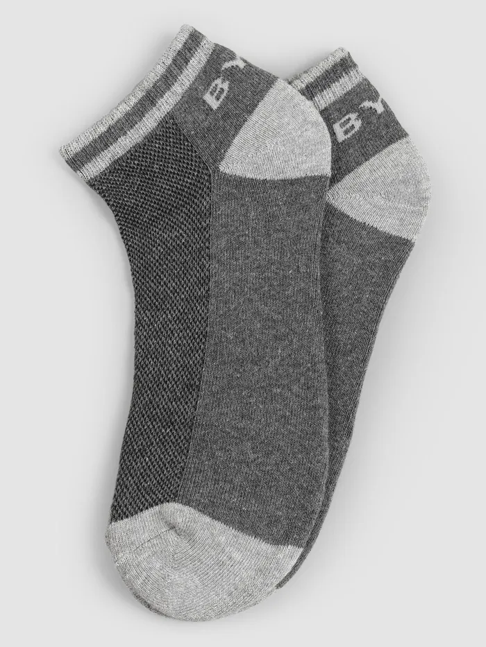 Dark Grey Striped Unisex Socks