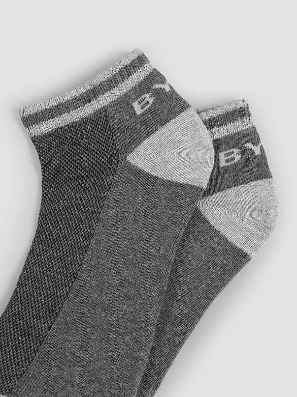 Dark Grey Striped Unisex Socks