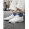 Navy Blue Striped Unisex Socks