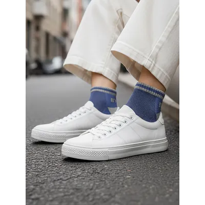 Navy Blue Striped Unisex Socks