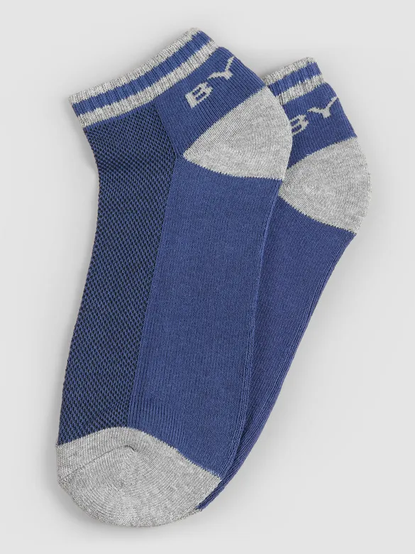 Navy Blue Striped Unisex Socks