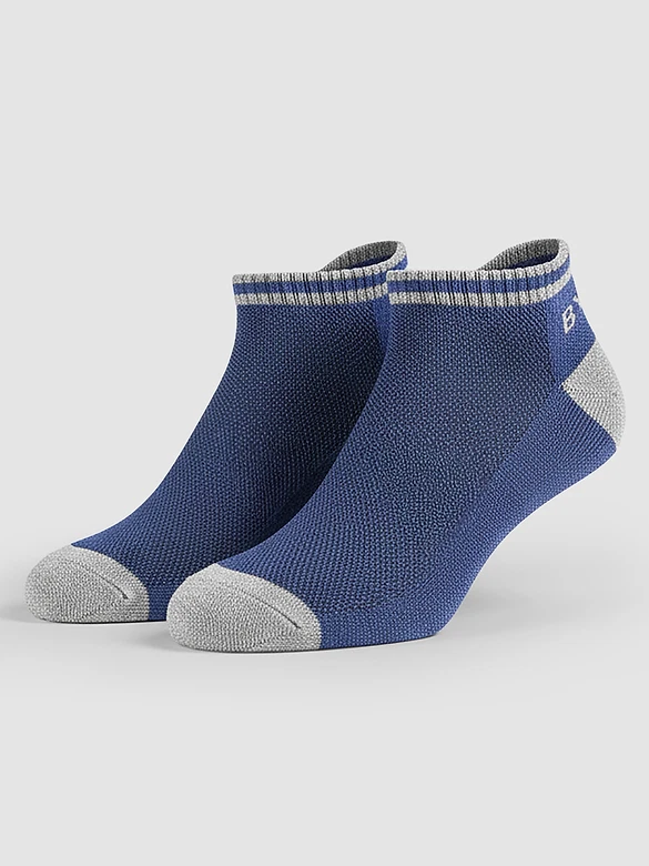 Navy Blue Striped Unisex Socks
