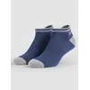Navy Blue Striped Unisex Socks