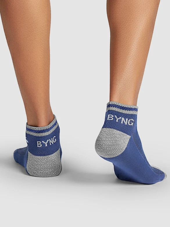 Navy Blue Striped Unisex Socks