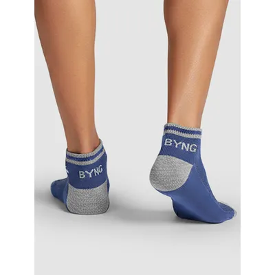 Navy Blue Striped Unisex Socks