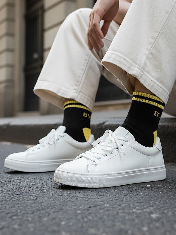 Yellow Striped Unisex Socks