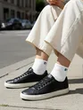 White Solid Unisex Socks