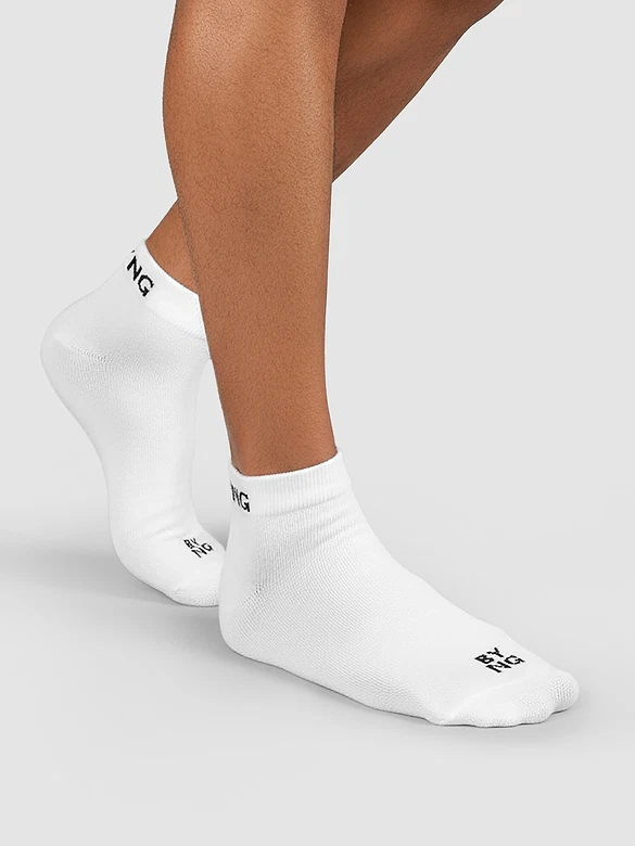 White Solid Unisex Socks