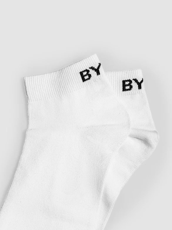 White Solid Unisex Socks