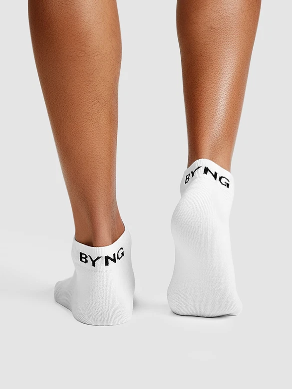 White Solid Unisex Socks