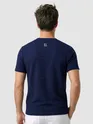 Midnight Navy Blue Jacquard Striped T-Shirt