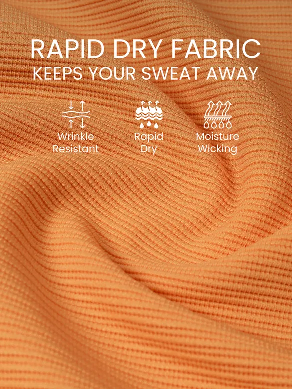 Orange Jacquard Striped T-Shirt