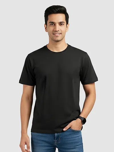 Buy stylish plain t-shirts for men online, 