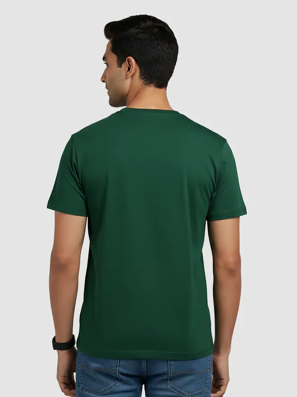 Bottle Green Plain T-Shirt