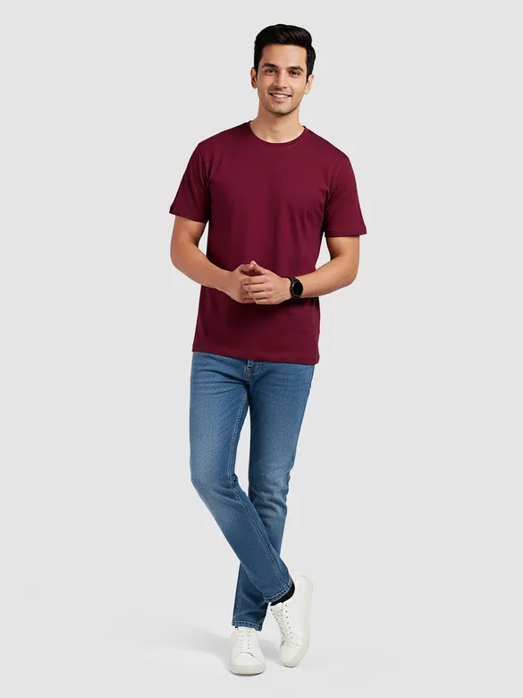 Burgundy Plain T-Shirt
