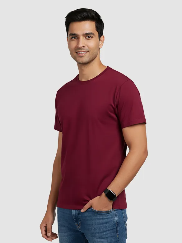 Burgundy Plain T-Shirt