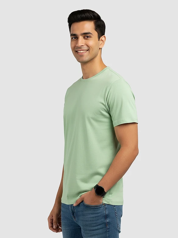 Seafoam Green Plain T-Shirt