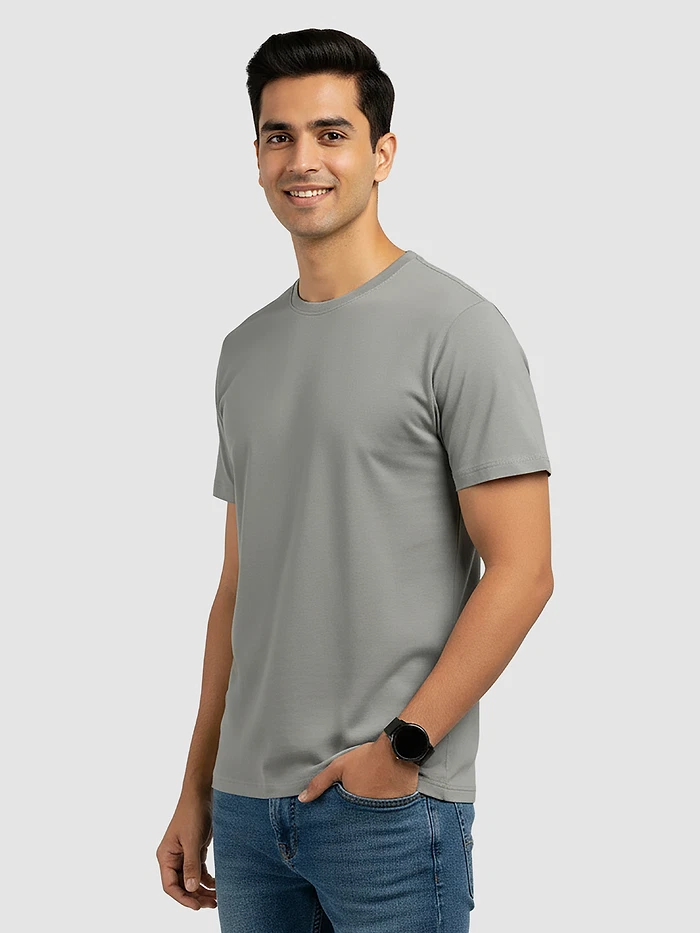 Space Grey Plain T-Shirt