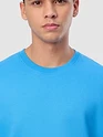Aqua Blue Cut And Sew Panel Oversized T-Shirt