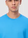 Aqua Blue Cut And Sew Panel Oversized T-Shirt