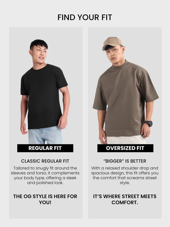 Brown Mock Neck Oversized T-Shirt