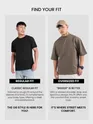 Brown Mock Neck Oversized T-Shirt