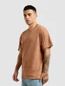 Camel Brown Structured Oversized T-Shirt