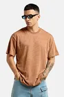 Camel Brown Structured Oversized T-Shirt