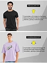 Lilac Puff Printed Oversized T-shirt For Men