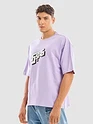 Lilac Puff Printed Oversized T-shirt For Men