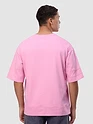 Pink Cut And Sew Panel Oversized T-Shirt