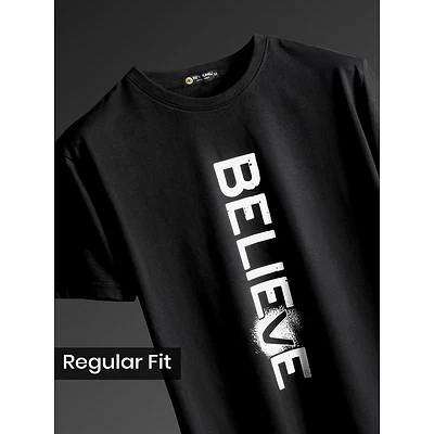 Believe Half Sleeve T-shirt for Men,