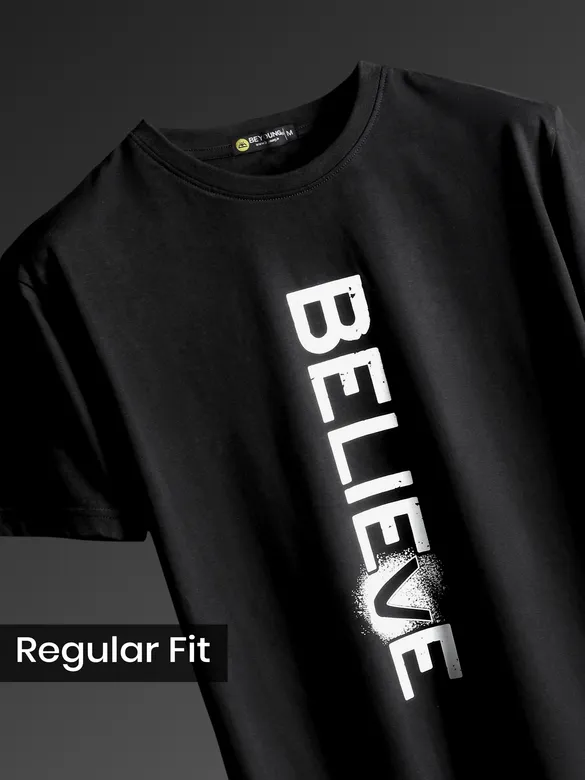 Believe Half Sleeve T-shirt for Men, 