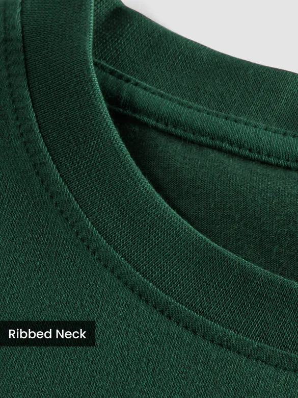 Bottle Green Plain T-Shirt