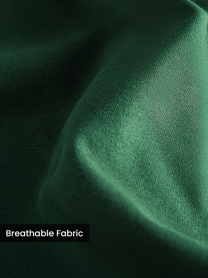 Plain Bottle Green Plus Size T-Shirt