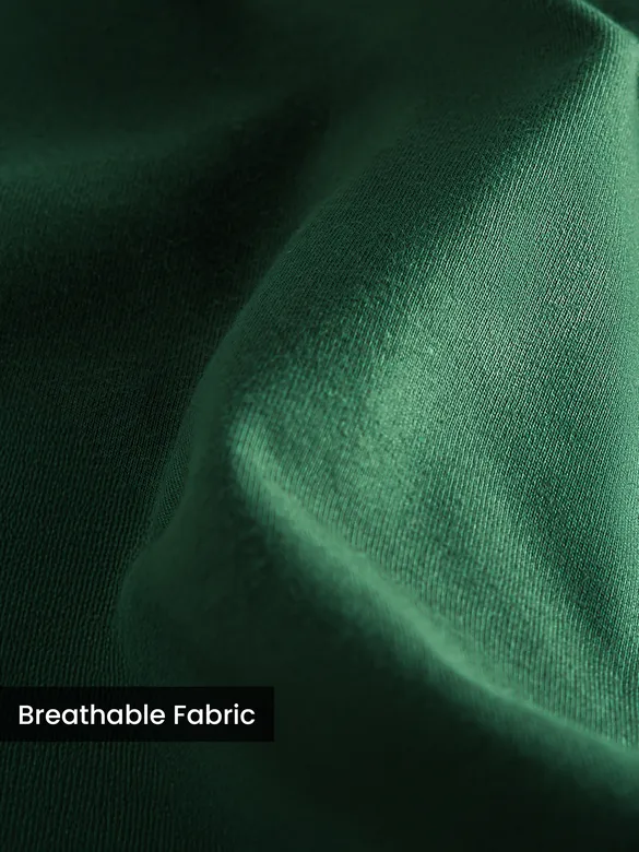 Bottle Green Plain T-Shirt