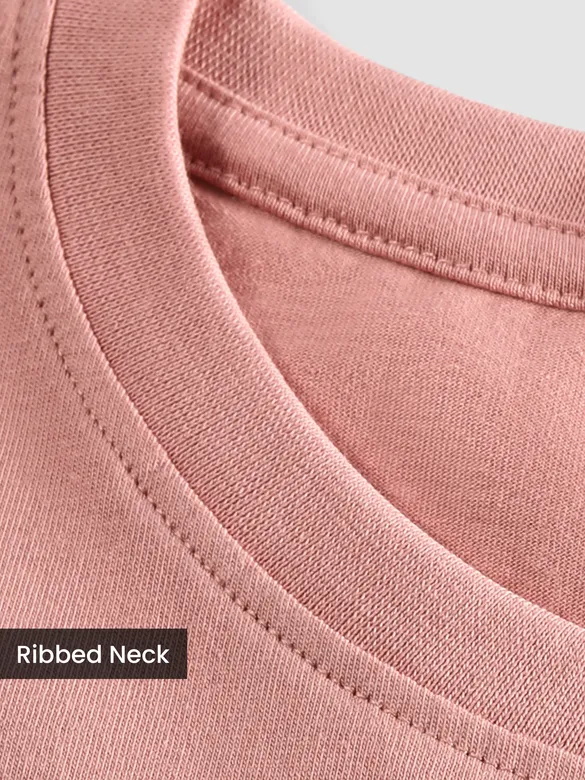 Plain Rose Pink Plus Size T-Shirt