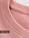 Plain Rose Pink Plus Size T-Shirt