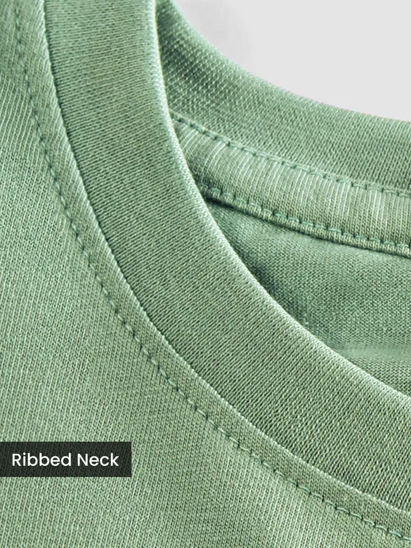 Plain Seafoam Green Plus Size T-Shirt