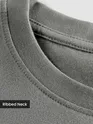 Plain Space Grey Plus Size T-Shirt
